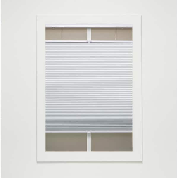 Perfect Lift Window Treatment Cut-to-Width White Cordless Blackout Eco Polyester Top Down Bottom up Cellular Shade 35.5in. W x 64in. L