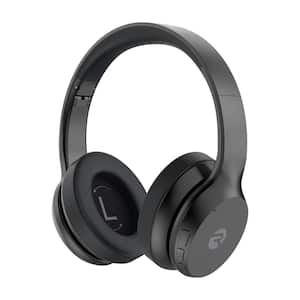 The Fitness Black Steel Wireless Bluetooth Noise-Canceling Over The Ear Headphones with Microphone