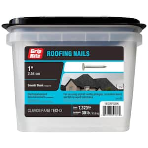 #11 x 1 in. Electro-Galvanized Steel Roofing Nails (30 lb.-Pack)