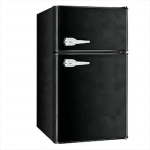 18.7 in. W, 3.2 cu. ft. 2-Door Mini Refrigerator, with Freezer in Black