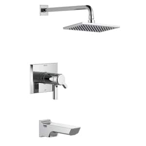 Pivotal TempAssure 1-Handle Wall-Mount Tub and Shower Trim Kit in Lumicoat Chrome (Valve Not Included)