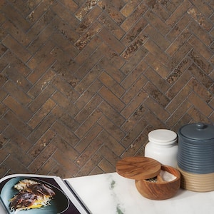 Mantis Copper 10.03 in. x 10.62 in. Matte Porcelain Floor and Wall Mosaic Tile (0.75 sq. ft./Each)