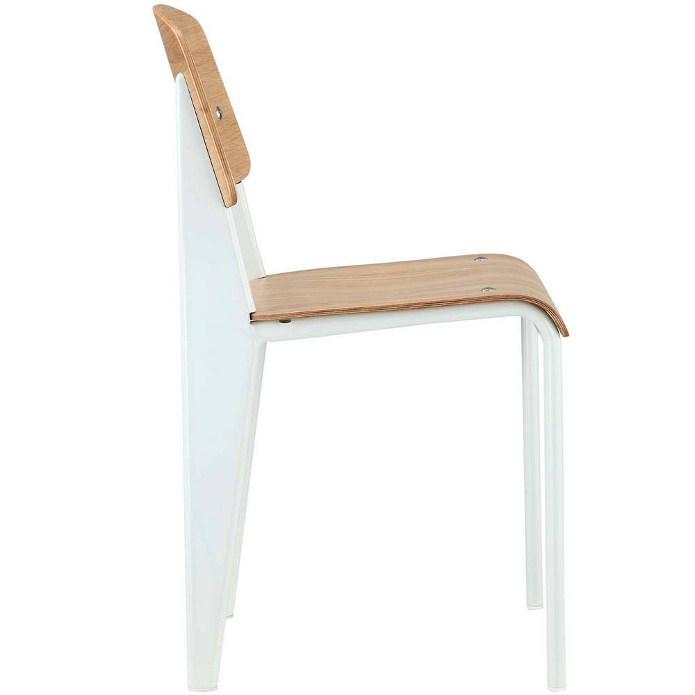 Serene Cabin Solid Wood Dining Chair in Natural White