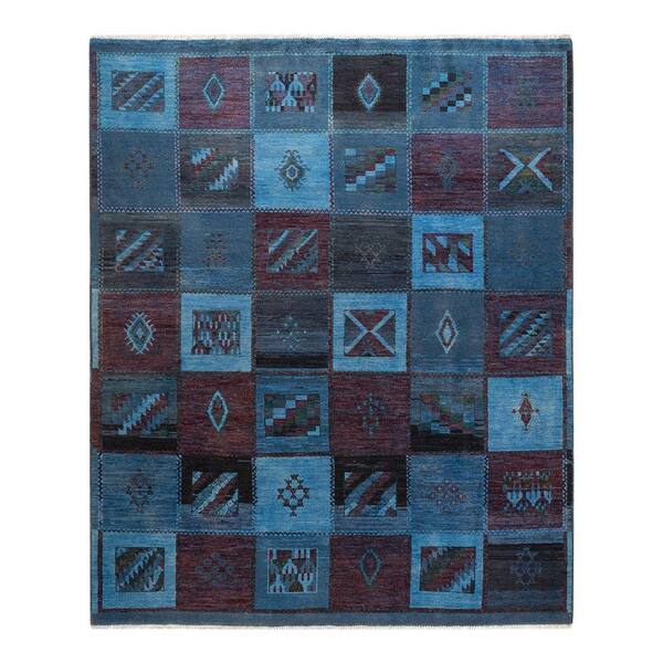 Solo Rugs Vibrance One-of-a-Kind Contemporary Gray 8 ft. 5 in. x 9 ft. 10 in. Geometric Area Rug