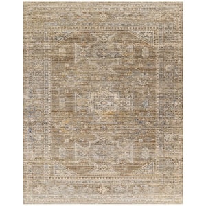 Margaret 7 ft. 10 in. x 10 ft. Taupe/Brown Medallion Washable Indoor/Outdoor Area Rug