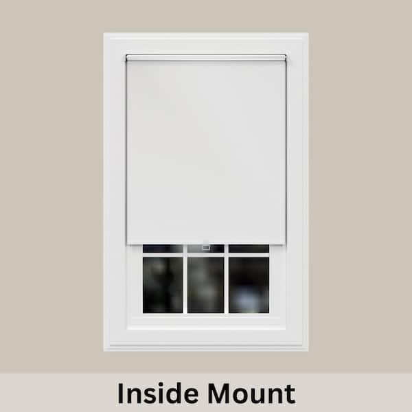 iFit - Cut-to-Width 45 in. W x 73 in. L White Cordless Blackout Polyester Fabric Roller Shade