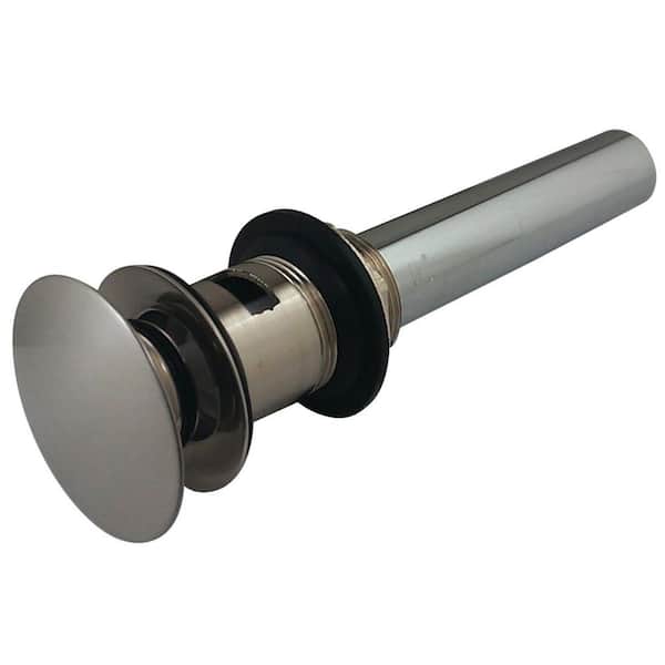 Kingston Brass Trimscape 22-Gauge Push Pop-Up Bathroom Sink Drain, Brushed Nickel with Overflow