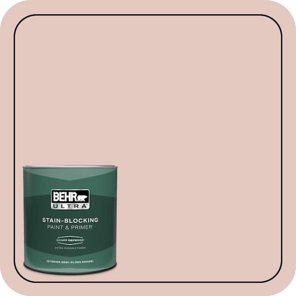 BEHR ULTRA 1 qt. #S170-2 Rosewater Extra Durable Semi-Gloss Enamel Interior Paint & Primer