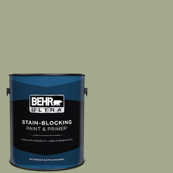 BEHR ULTRA 1 gal. #420F-4 Sagey Satin Enamel Exterior Paint & Primer