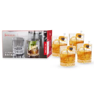 13 oz. Double Old Fashioned Glass SetLowball Cocktail Glasses, European-Made Lead-Free Crystal, Gift Set (Set of 4)