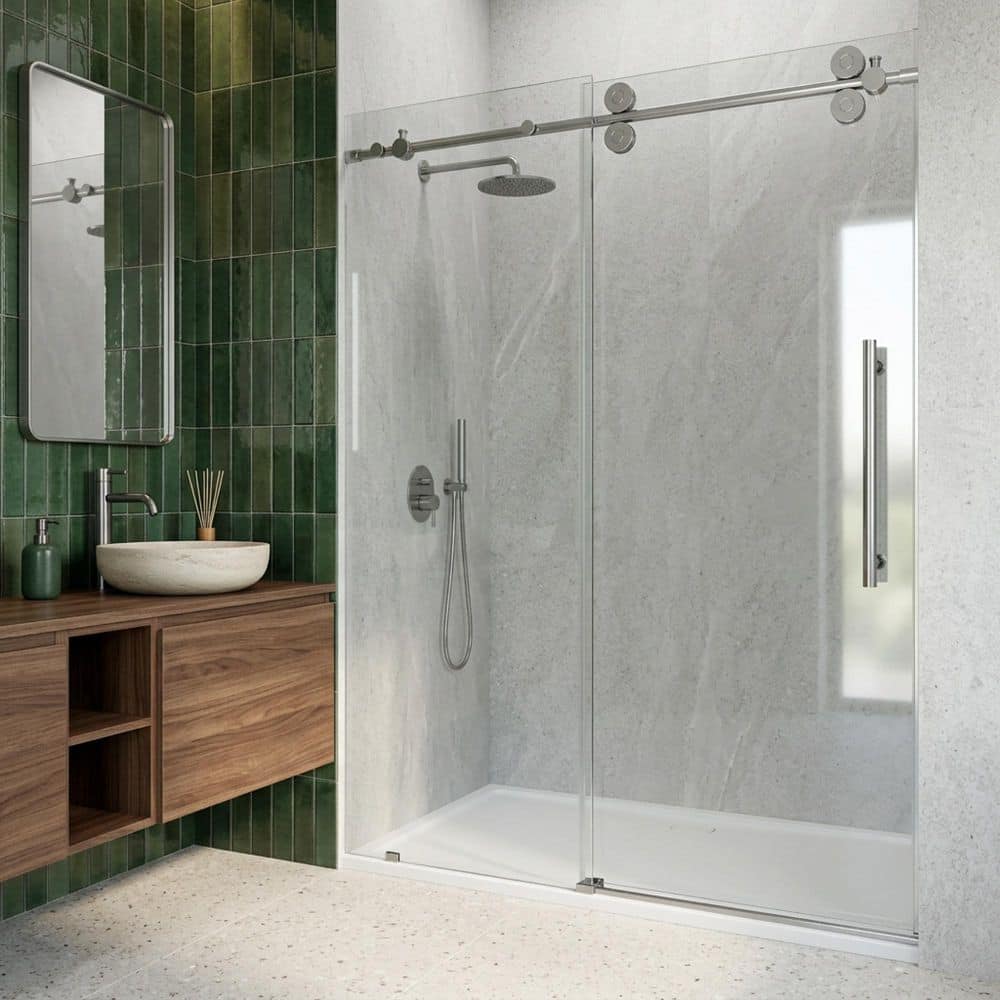 ジーコ様16 VIGO Elan 56 to 60 in. W x 74 in. H Frameless Sliding Shower Door