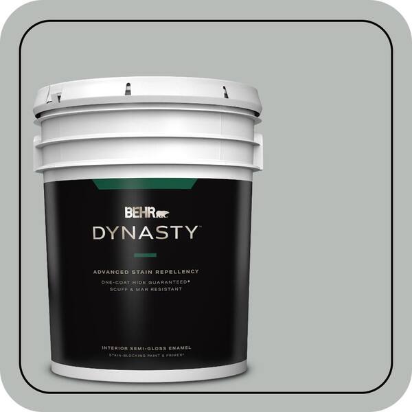 BEHR DYNASTY 5 gal. #T18-19 Quiet Time Semi-Gloss Enamel Interior Stain-Blocking Paint & Primer