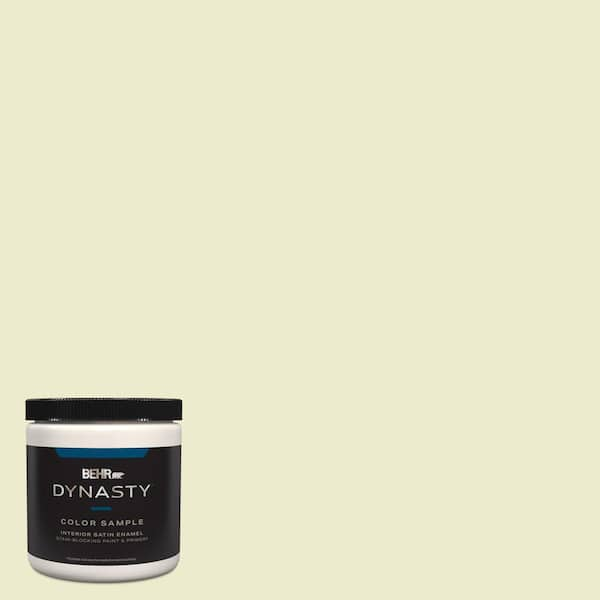 BEHR DYNASTY 8 oz. #M340-2 Floating Lily Satin Enamel Stain-Blocking ...