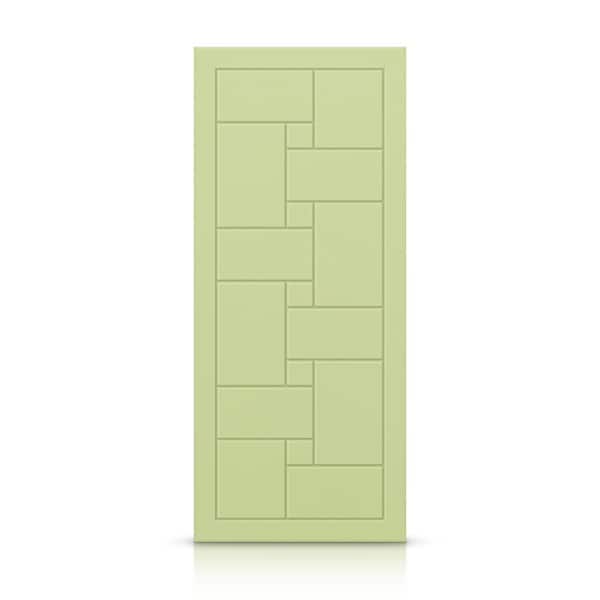 CALHOME 36 in. x 80 in. Hollow Core Sage Green Painted Composite MDF Interior Door Slab