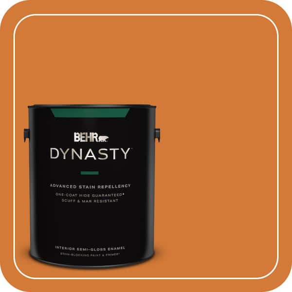 BEHR DYNASTY 1 gal. #T17-19 Fired Up Semi-Gloss Enamel Interior Stain-Blocking Paint & Primer