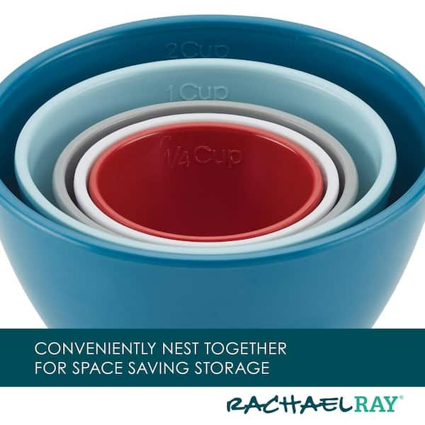 Rachael Ray Melamine Nesting Measuring Cup, 5-Piece Set, Assorted Colors  47696 - The Home Depot