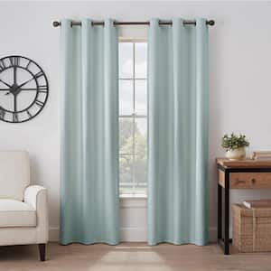 Newport 84" L x 50" W Grommet Window Curtain Panel in Slate Grey 
