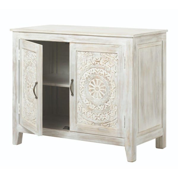 Home Decorators Collection Chennai White Wash Nightstand SHK-10123A ...