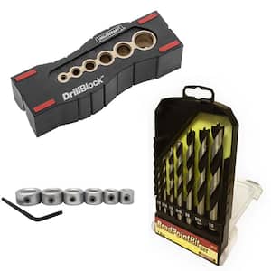 Precise Drilling Bundle with Drill Block, Drill Bits and Drill Stops