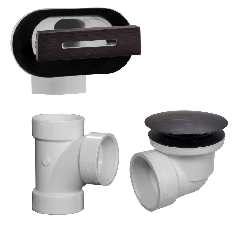 1-1/4 in. Linear Overflow Plumber's Pack with Tee and ADA Tip-Toe Drain in Antique Bronze price history on PriceWatchPro