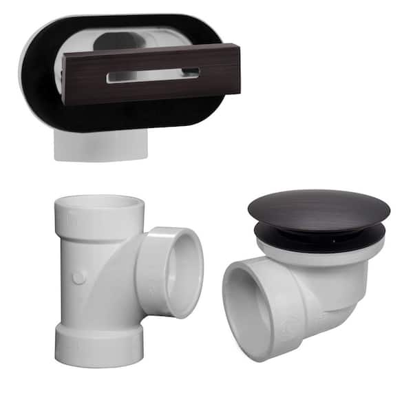 Westbrass 1-1/2 in. NPSM Coarse Thread Mushroom Tip-Toe Bathtub Drain with Illus