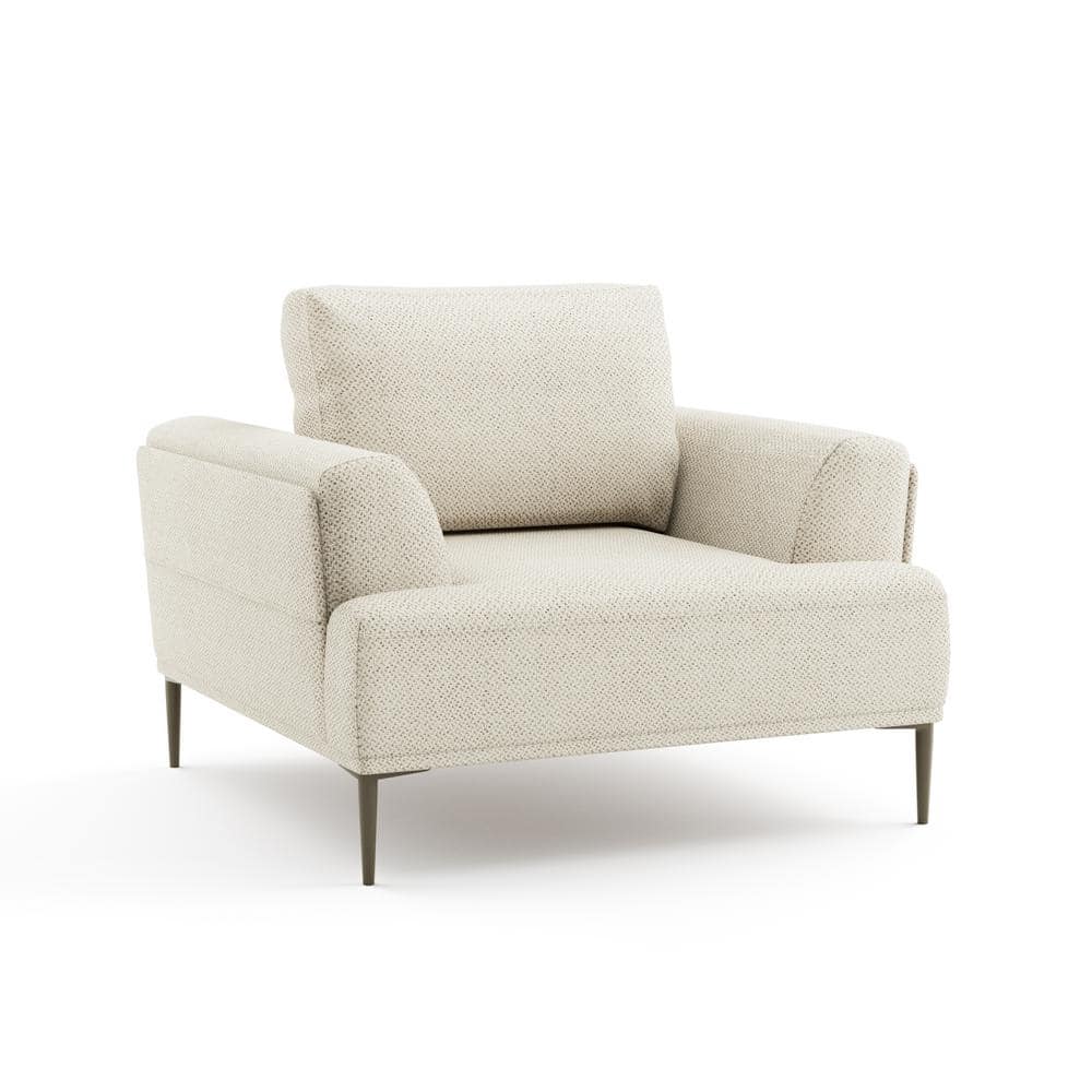 Furniture of America Orlandi Beige Chenille Arm Chair With Extendable Backrest
