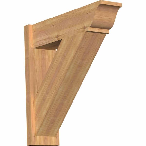 Ekena Millwork 8 in. x 28 in. x 28 in. Traditional Smooth Western Red Cedar Outlooker