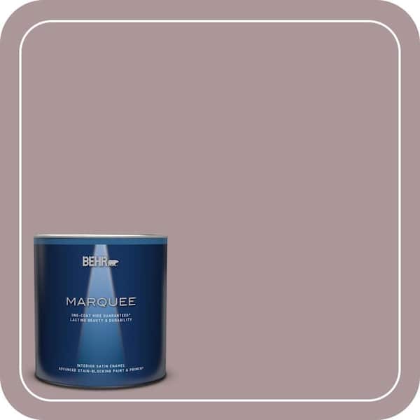 BEHR MARQUEE 1 qt. #ICC-64 Heirloom Quilt Satin Enamel Interior Paint & Primer