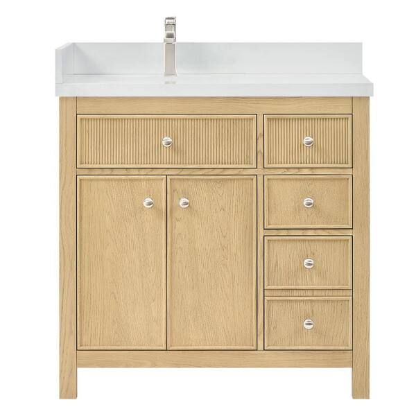 Wyndham Collection Rian 36 in. Single Freestanding Scandinavian