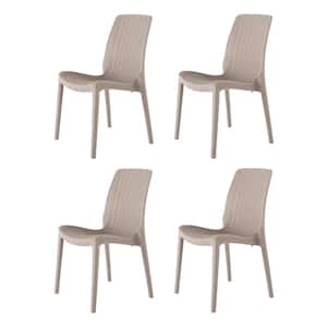 Rue Grey Stackable Rattan Outdoor Dining Chair (4-Pack)