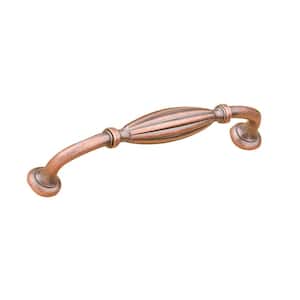 5-1/16 in. (128 mm) Center-to-Center Antique Copper Traditional Drawer Pull