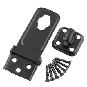 3-1/2 in. Black Latch Post Safety Hasp