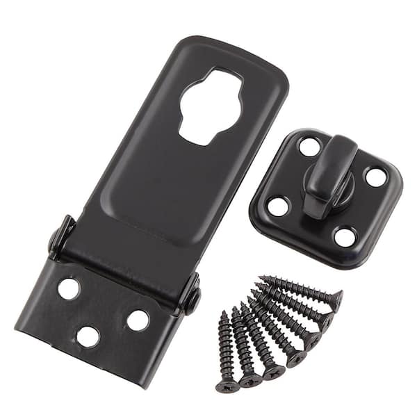 Everbilt 3-1/2 in. Black Latch Post Safety Hasp