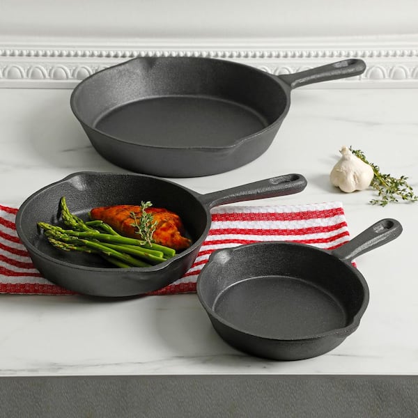  PitMaster King Pre-Seasoned Cast Iron Skillet Set with