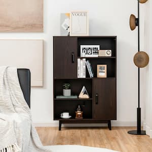 Sideboard Storage Cabinet Bookshelf Cupboard w/Door Shelf Espresso