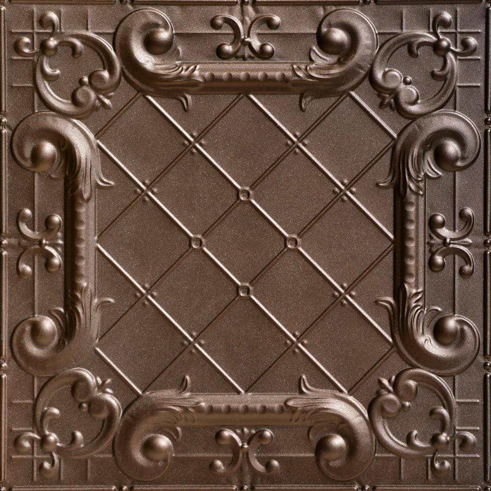 Romeo, Romeo Bronze 2 ft. x 2 ft. Decorative Nail Up Tin Ceiling Tile (24 sq. ft. /Case) price history on PriceWatchPro