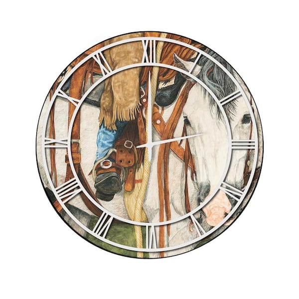 Unbranded "The Better Half" Full Coverage Art and White Numbers Imaged Wall Clock