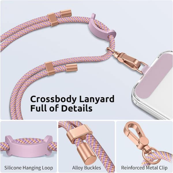 OBJLGEV Adjustable Phone Strap Crossbody with 2-Pack Tether