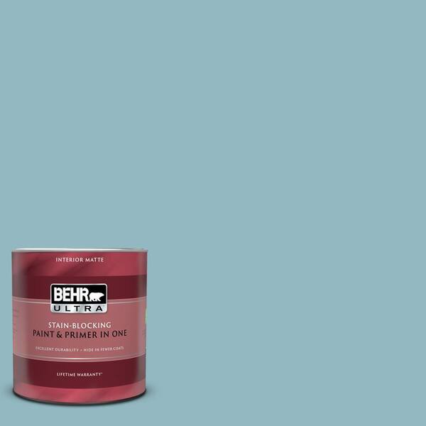 BEHR ULTRA 1 qt. #UL220-3 Tahoe Blue Matte Interior Paint and Primer in One