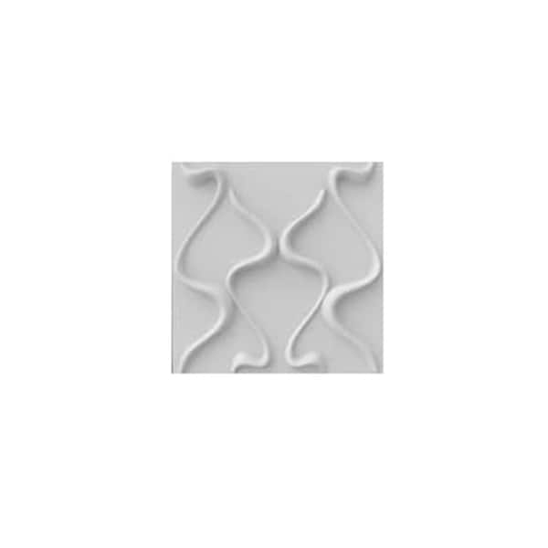 19.6 in. x 19.6 in. x 1 in. Off-White Plant Fiber Gesture Design Glue-On Wainscot Wall Panels (10-Pack)