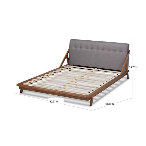 Sante Gray and Walnut King Platform Bed