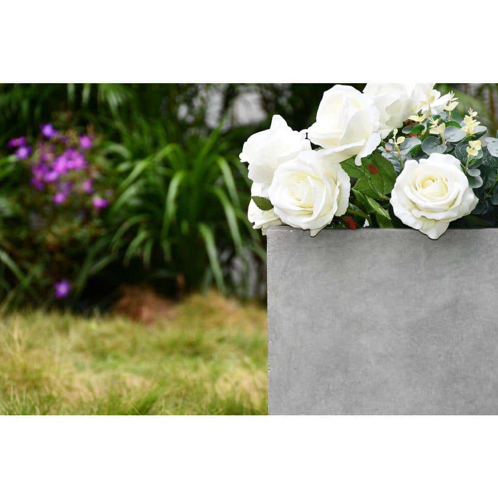10 Inch Natural Gray Concrete Square Planter Pot