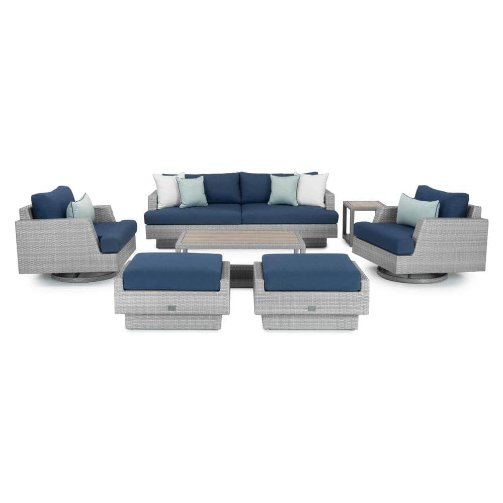 RST BRANDS Portofino Comfort Gray 7Piece Aluminum Patio Conversation