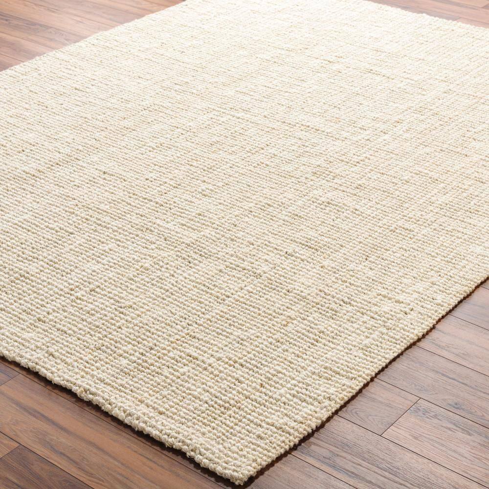 Ivory Flat Woven Handmade Jute Area Rug, 2' x 3'