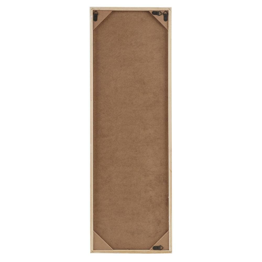 Natural Fir Wood Botanical Laser Cut Wall Panel Decor, 12x36