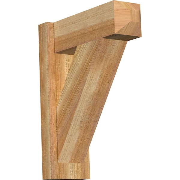 Ekena Millwork 6 in. x 20 in. x 16 in. Western Red Cedar Traditional Craftsman Rough Sawn Outlooker