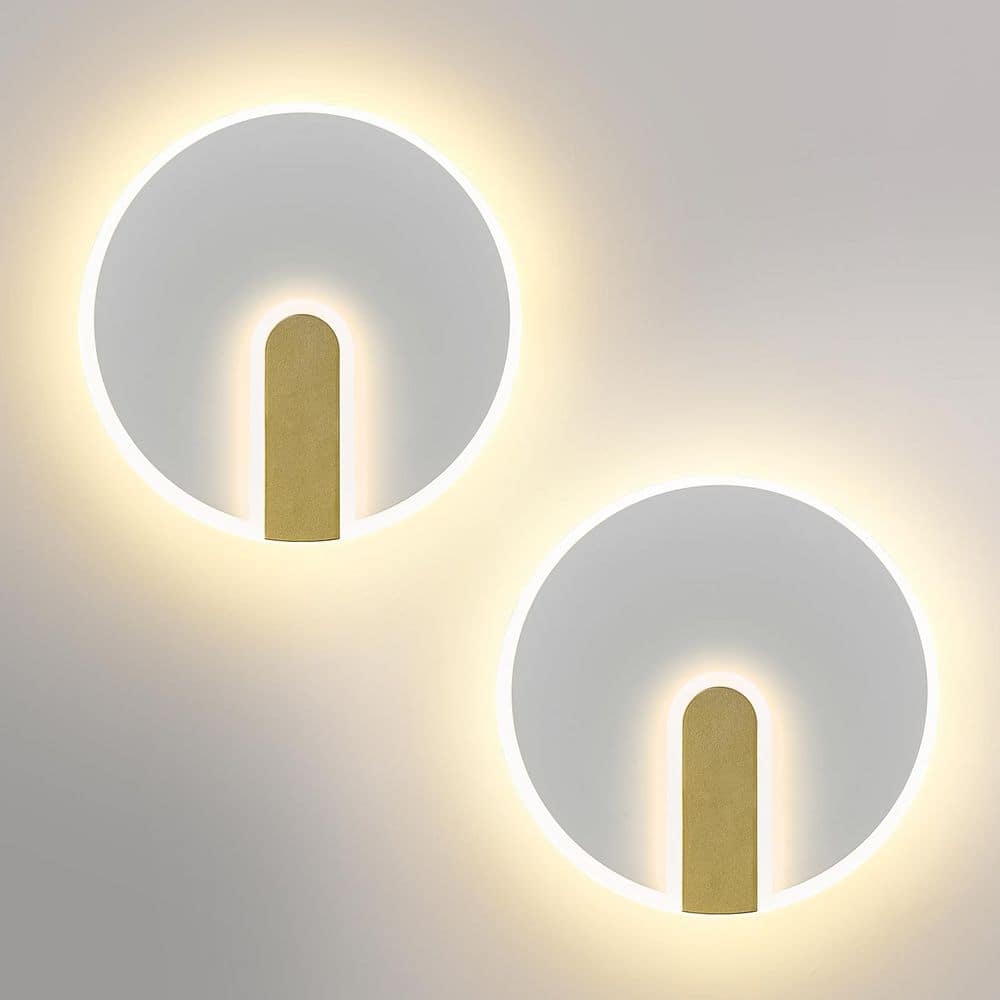 "Home Lighting 7.48"" Win 2 light GoldWhite-2Pack sconce Smart hoom Wall Sconce with Geometric round" price history on PriceWatchPro