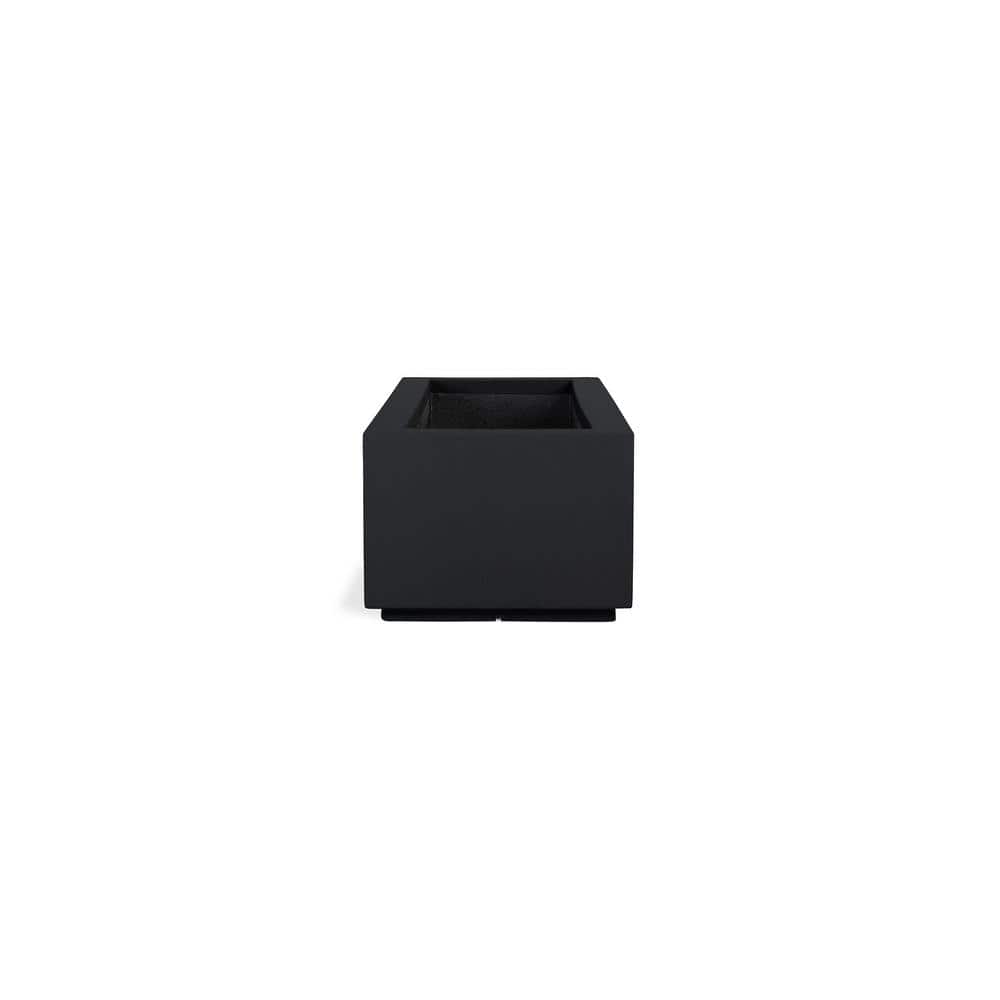 Riviera Black Polystone Extra Large Rectangular Planter