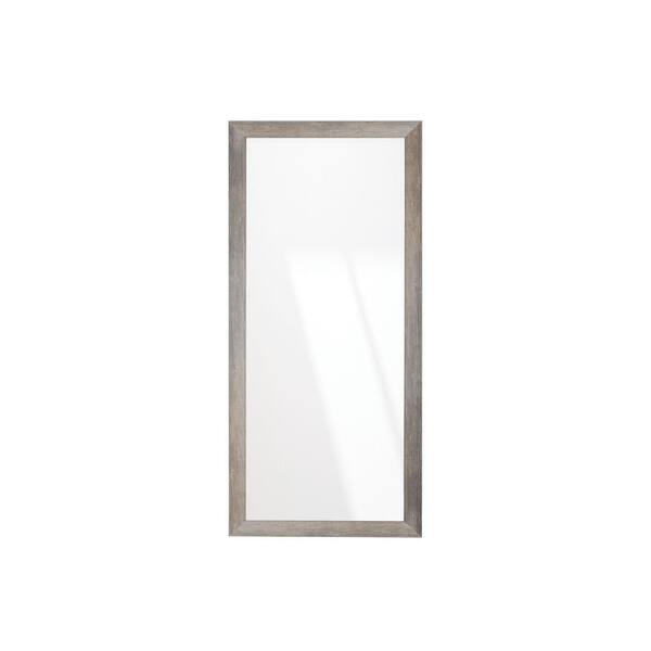 BrandtWorks Rustic-Weathered Gray Barnwood Mirror 32 in. W x 71 in. H