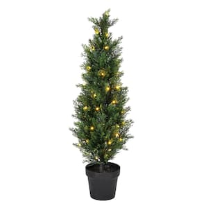 3 ft Artificial Potted Green Cedar Tree.